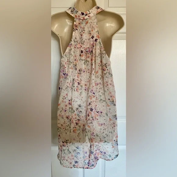 Forever 21 Floral High Low Tunic Collared Button Down Blouse - Picture 2 of 4